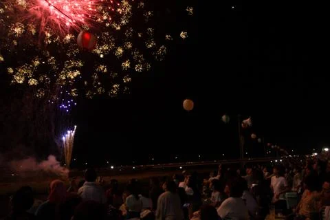 Flower firework in Japan Stock Photos