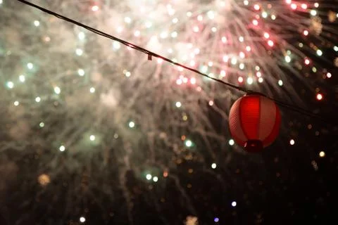 Flower firework in Japan Stock Photos