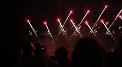 Flower firework in Japan Stock Photos