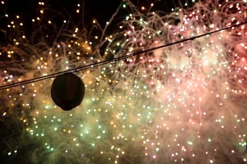 Flower firework in Japan Stock Photos