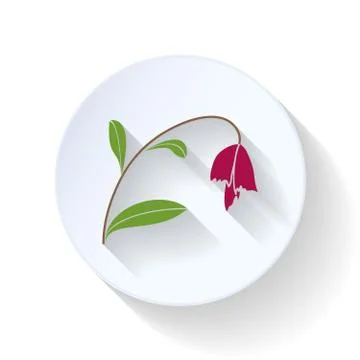 Flower flat icon Illustrazione stock