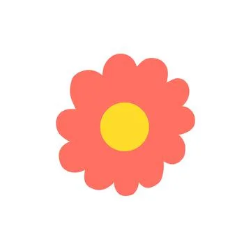 Flower flat icon Illustrazione stock