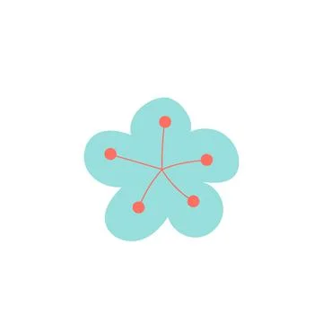 Flower flat icon Illustrazione stock