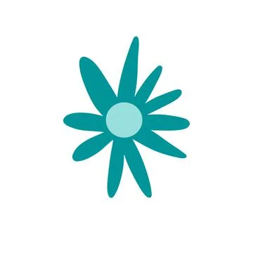 Flower flat icon Illustrazione stock