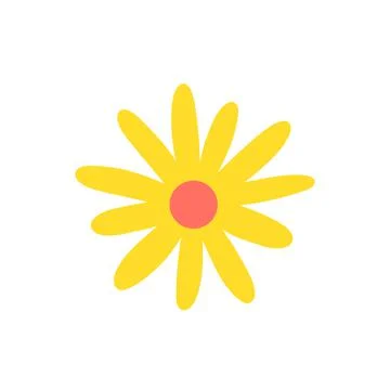 Flower flat Stock Illustration