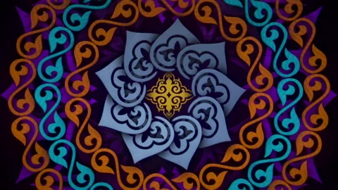 FLOWER FLAT ORNAMENT Stock Footage 143658287