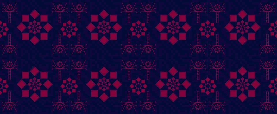 Flower floor pattern design Stock Illustration