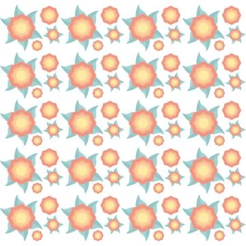 Flower flora decoration seamless pattern Stock Illustration