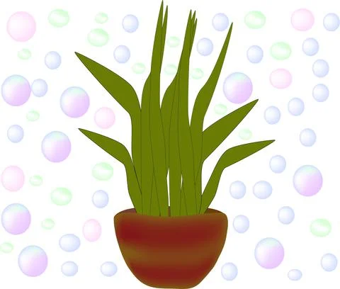 Flower in flowerpot Stock Illustration