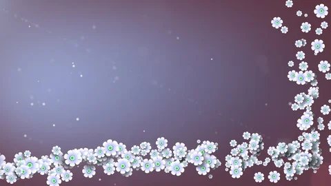 Flower flying on the camera left to right Stock Footage 103555938