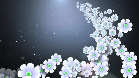 Flower flying out of the camera 3 Stock Footage 103401075