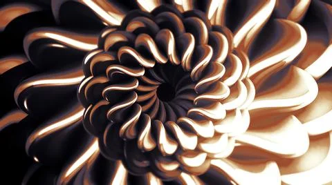 A flower forming a loop in abstraction. Motion. A loop twisted like a flower Stock Illustration