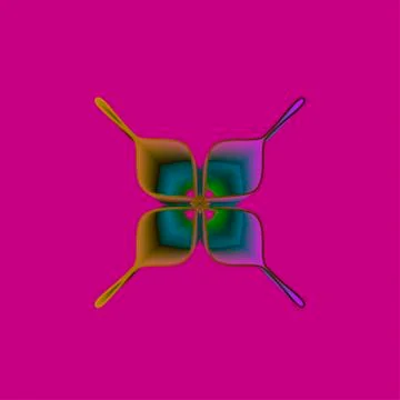 Flower with four petals Stock Illustration