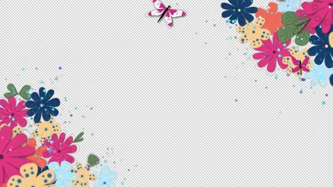 Flower Frame Animation 스톡 동영상 157220439