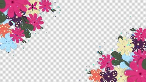 Flower Frame Animation 스톡 동영상 157220457