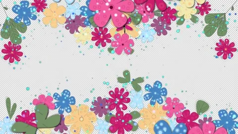 Flower Frame Animation 스톡 동영상 157220476