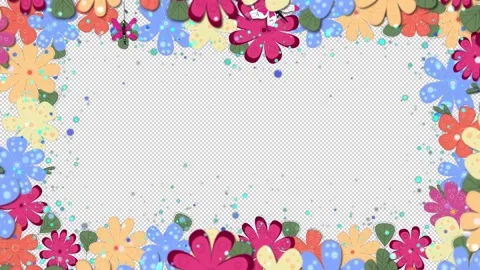 Flower Frame Animation 스톡 동영상 157220479