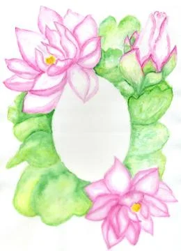 Flower frame art Stock Illustration