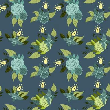 Flower frame background Stock Illustration