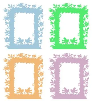 Flower frame Stock Illustration