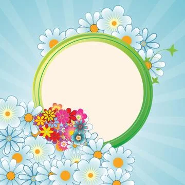 Flower frame Stock Illustration