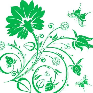 Flower frame Stock Illustration