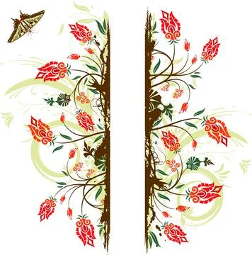 Flower frame Stock Illustration