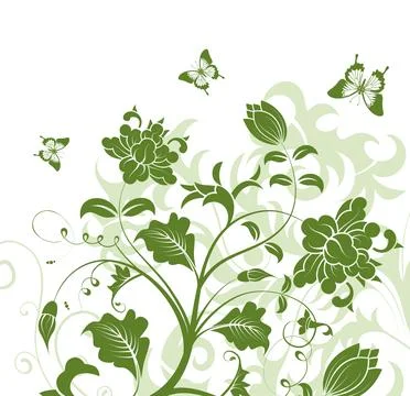Flower frame Stock Illustration