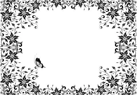 Flower frame Stock Illustration