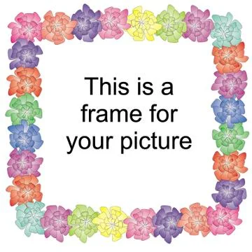 Flower frame, vector Stock Illustration