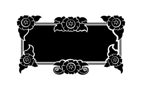 Flower frame vector Stock Illustration