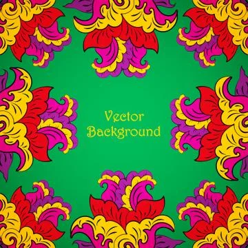 Flower frame. Vector Stock Illustration