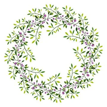 Flower Frames A set of cute retro flowers arranged without a wreath shape, pe Illustrazione stock