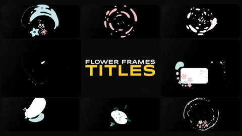 Flower Frames Titles for After Effects Stock After Effects