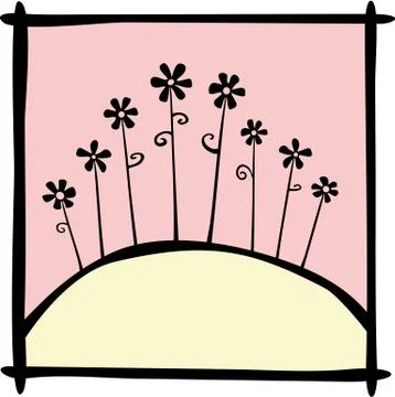 Flower garden Stock Illustration