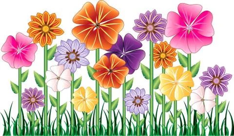 Flower Garden Stock Illustration