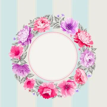 Flower garland. Illustrazione stock