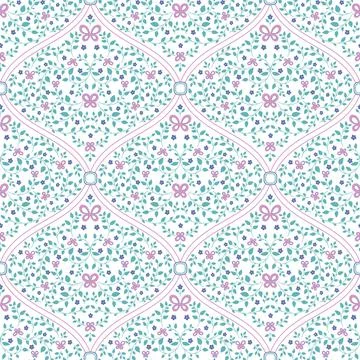 Flower geometric pattern. Seamless vector background. Ornament for fabric, wa Stock Illustration