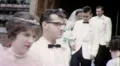 Flower Girl Boy Exit Church Wedding Bridesmaids 50s Vintage Film Home Movie 1771 HD Footage
