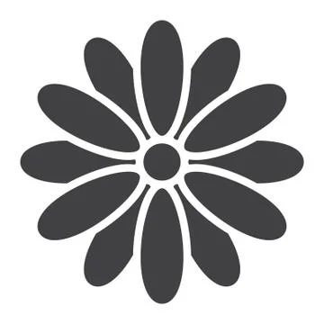Flower glyph icon, easter and holiday Stock Illustration