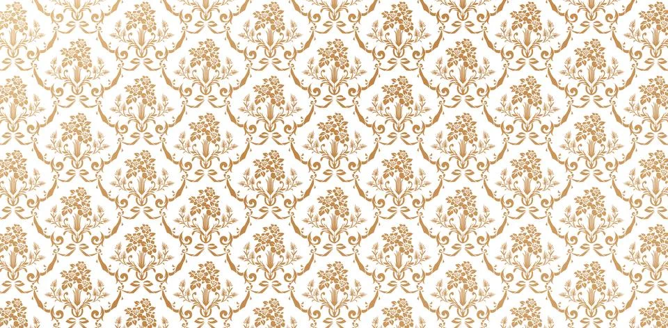 Flower golden Pattern Stock Illustration