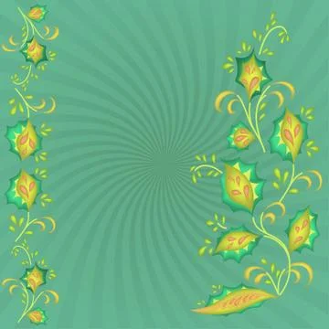 Flower on the green Stock Illustration