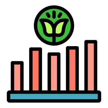 Flower growing over increasing bar chart symbolizing growth Ilustração Stock