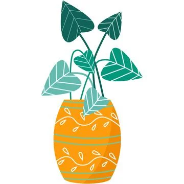 Flower growth in pot vector isolated icon Stock Illustration