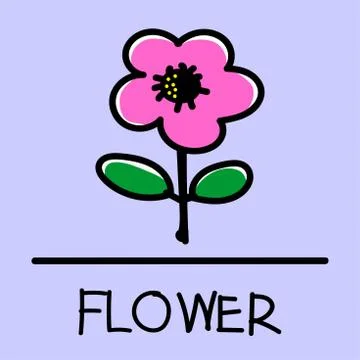 Flower hand-drawn style. 스톡 일러스트