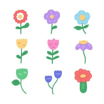 Flower hand drawn vector illustration Stock Illustration
