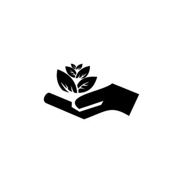 Flower in hand Stock Illustration