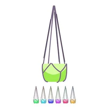 Flower hanging planter vector cartoon graphic Stock Illustration