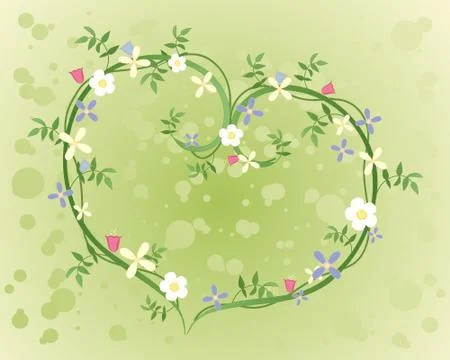 Flower heart Stock Illustration