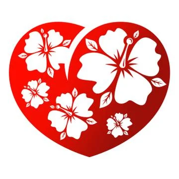 Flower heart Stock Illustration